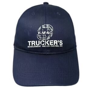 Otto Baseball Cap Blue White One Size Strapback Truckers Management Logo Hat